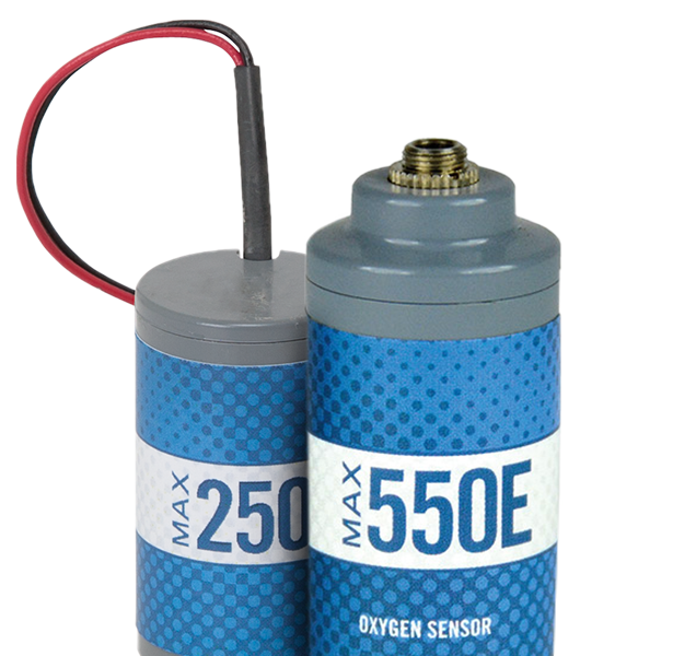 Two Blue Maxtec Oxygen Sensors