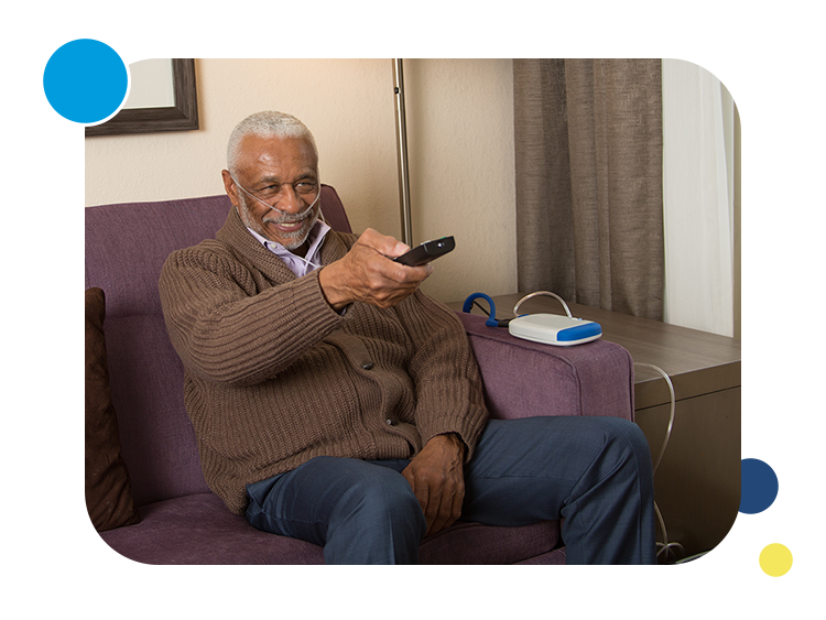 man-using-o2asis-on-couch